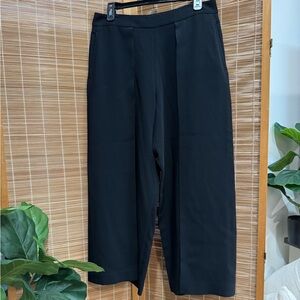 Rag & Bone Rowe Pant Black Cropped Pleated Wide Leg Culotte Trouser